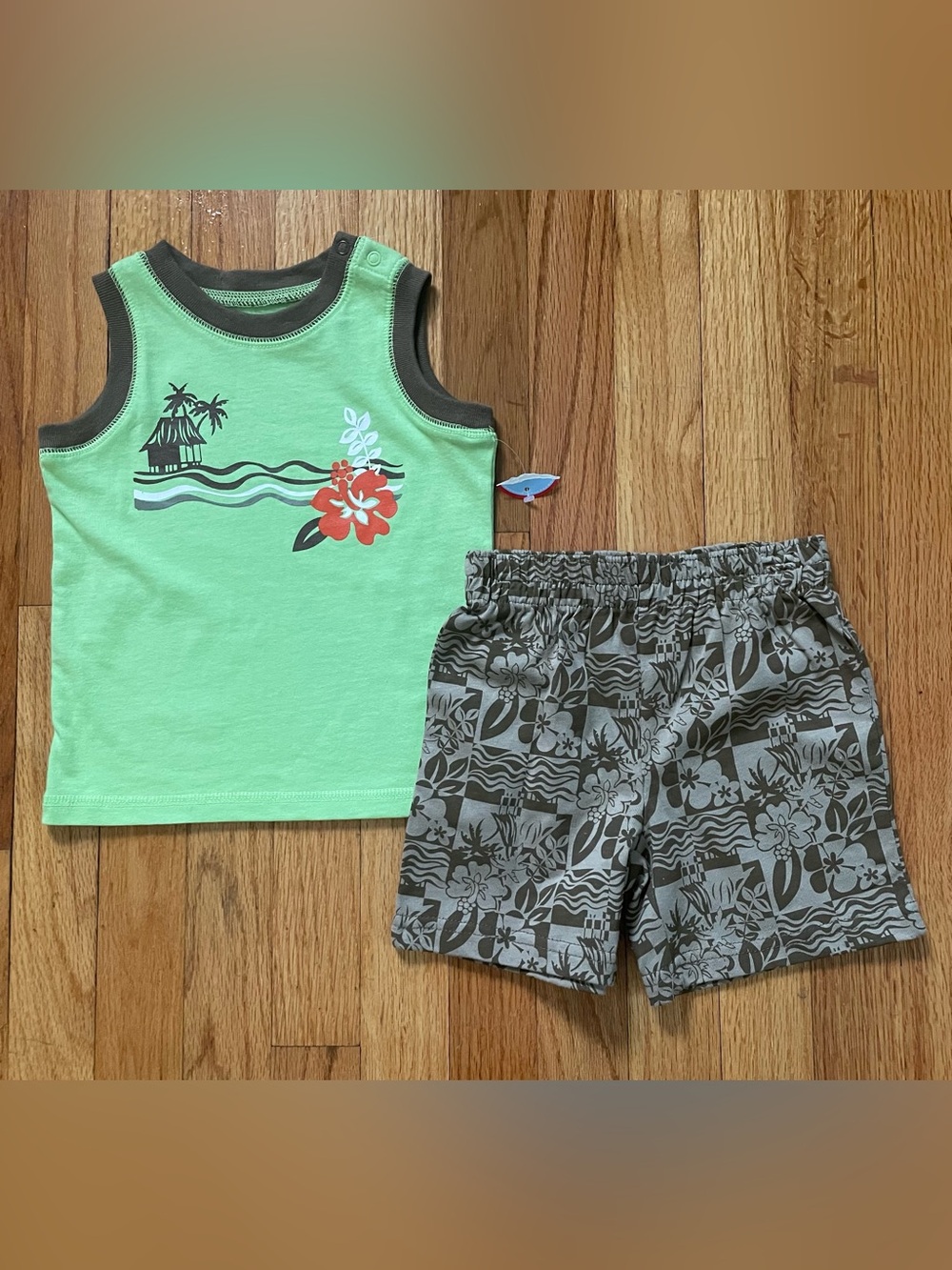 NWT WonderKids Two Piece Matching Set Tank and Shorts Boys 18M